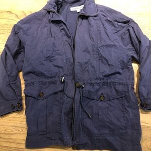 London Fog navy jacket sz L
